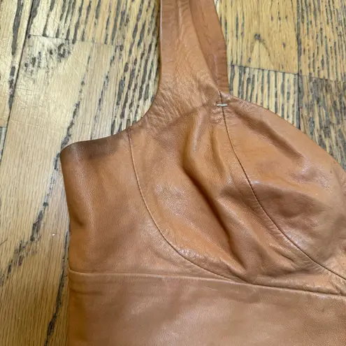 H&M  Conscious Leather Corset Crop Top Bralette size XS