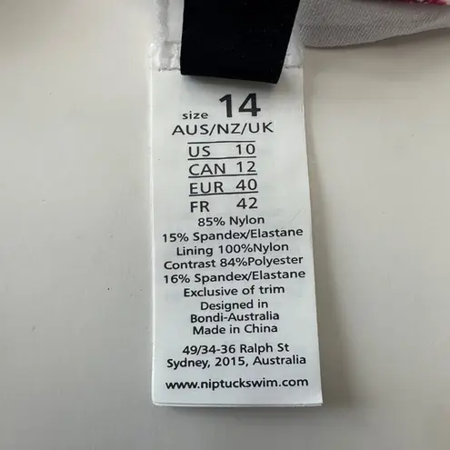 NipTuck Swim Halter Bikini Set Padded Cups Tummy Control Womens Size 10 Red