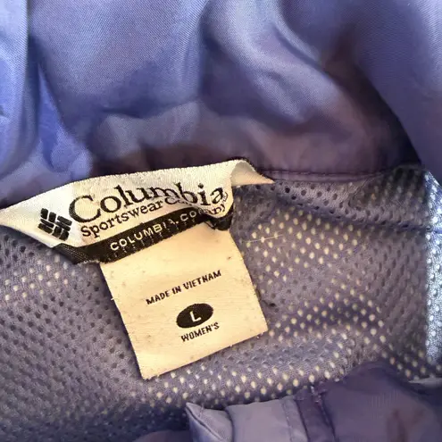 Columbia  Women's Purple Packable Nylon Hooded Jacket Size Large
