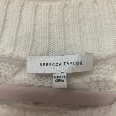 Rebecca Taylor Textured Lace Sweater