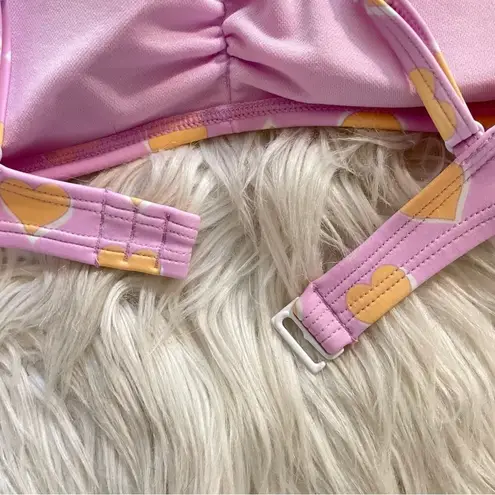 Stoney Clover Lane x Target Heart Flutter Ruffle Strap Bikini Swim top womens M