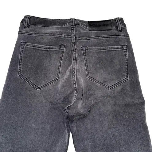 ALLSAINTS Stilt Fit Black Denim Jeans W27 Distressed Raw Hem Gray Size 27