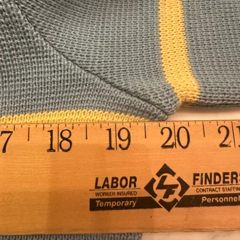 Lido of California Ski Sweater Women Sz L Pure Virgin Wool Outdoor 60s Retro Vtg Blue Size L - Image 4