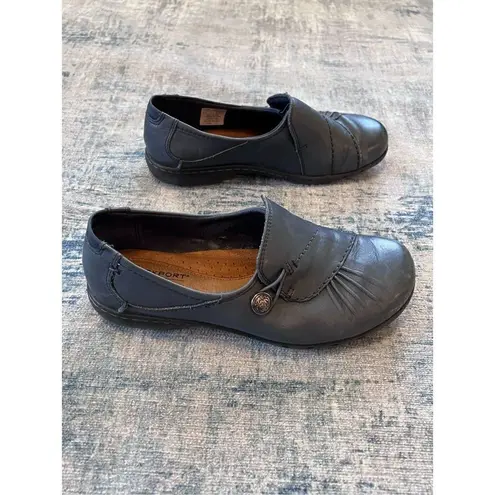 Rockport Navy Blue Cobb Hill Paulette Flat Slip On Shoes 6.5 XW