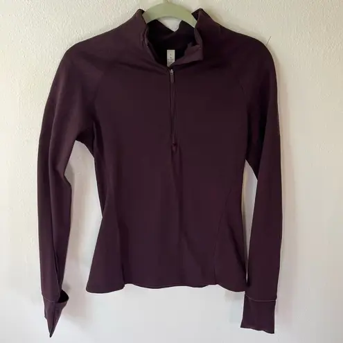 Lululemon Toasty Tech 1/2 Zip Long Sleeve Jacket Black Cherry Size 6 - Image 6