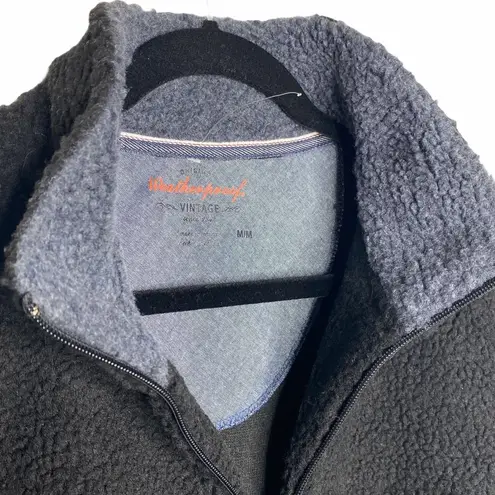 Weatherproof new π Vegan Sherpa 1/4 Zip Pullover Sweatee Sweatshirt π Black