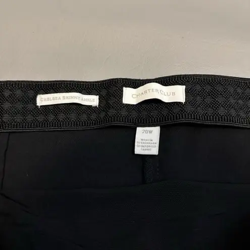 Charter Club Women's Plus Size 20 W Black Skinny Ankle Pants Casual