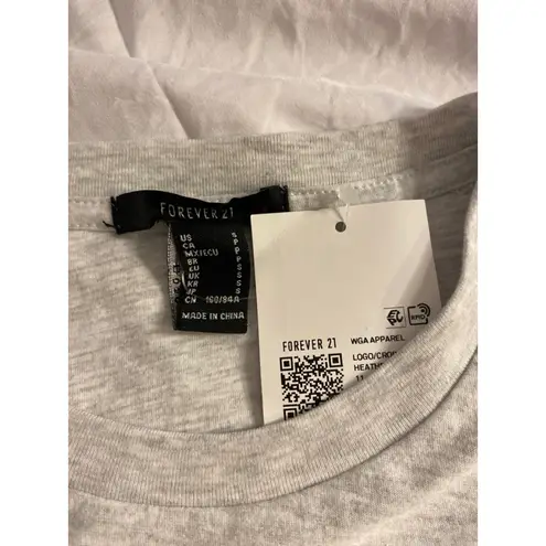 Forever 21  Tokyo Graphic Tee Cropped Fit Gray S NWT