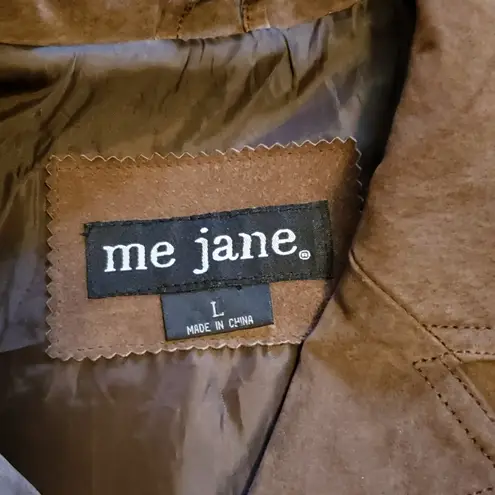 Me Jane Genuine Leather Womens Jacket L Brown