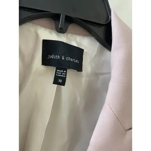 JUIDTH&CHARLES Preppy Office Light Pink Tailored Buttoned Blazer SIZE 10