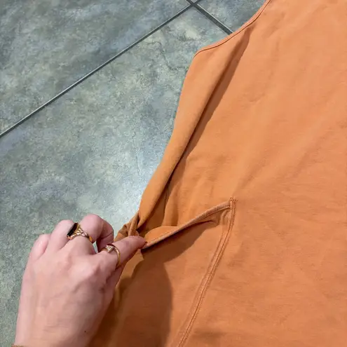 Free People Movement Hot Shot Women Crop Jumpsuit Sz S Boho Relaxed Preppy EUC Orange