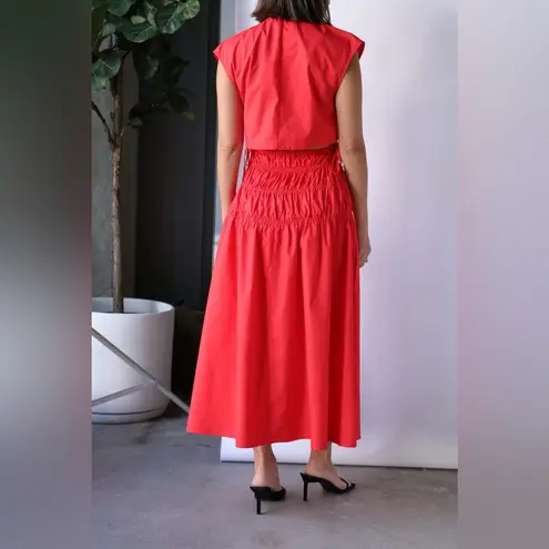 Proenza Schouler White Label Back Cutout Drawstring Midi Dress Size XL New w/Tag