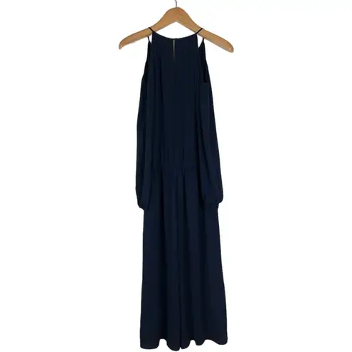 Michael Kors MK  Navy Cold Shoulder Jumpsuit Size Small Classy Designer Cocktail thumbnail 9
