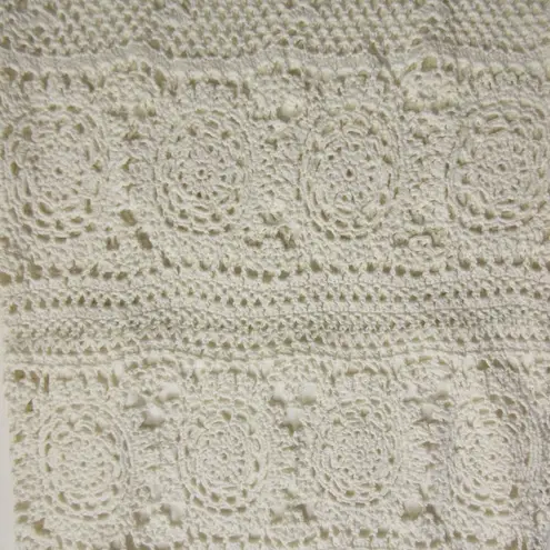 Elie Tahari NWT Vara Crochet Knit Maxi in Antique White Lace-up Back Dress S