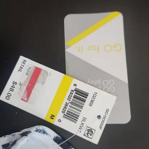 Gossip Black Print Sports Bra with Green Trim NWT Size Medium Racerback Bra