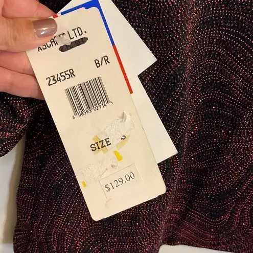 XSCAPE by Joanna Chen. Open Evening Blazer. Size Small Petite. Black/Red Black