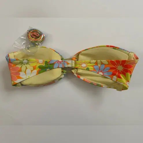 Wild Fable  Women’s Floral Bikini Top NWOT Size XL Orange Green Summer Swimsuit