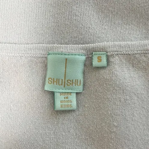 Shu Shu Zip Up Sweater Cardigan Camisole Set Blue