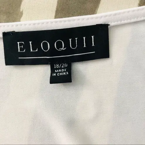 Eloquii white short sleeve twist front casual top