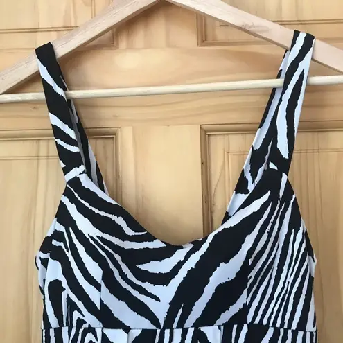 Forever 21 𝅺Forever Twentyone zebra print bubble skirt tank dress Jr M