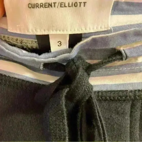 Current/Elliott Current‎ Elliot black multimedia joggers with functional drawstring. Large (3)