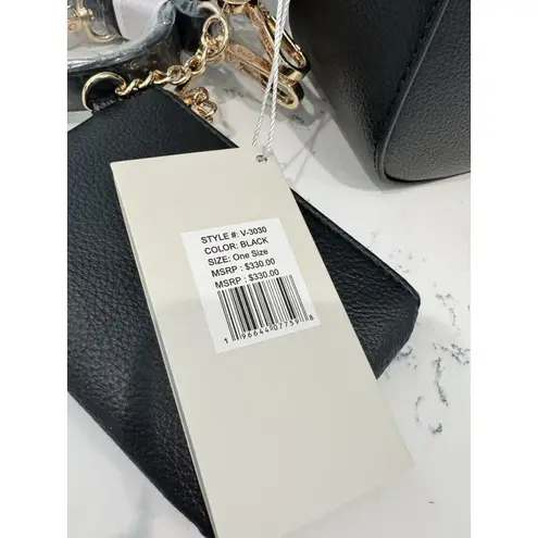 Valentino Orlandi Black Satchel Bag with Matching Wallet and Crossbody Strap