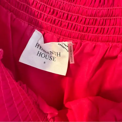 NWT Hyacinth House Hot Pink Eyelet Puff Sleeve Top | S