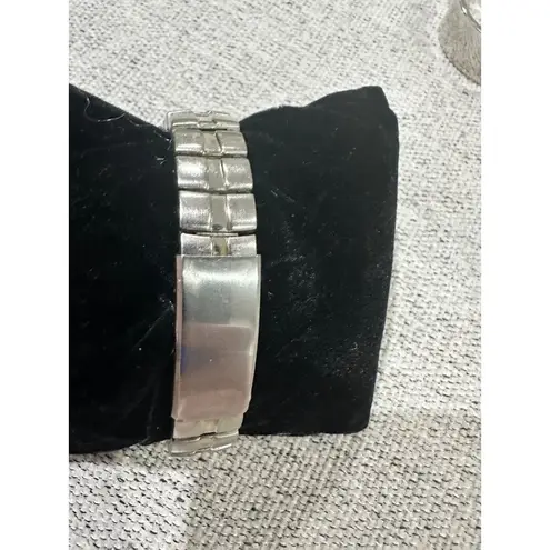 Milan Quartz Watch Silver Tone Stainless Steel Day Date Indicator