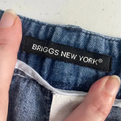 Briggs New York Briggs VINTAGE Embroidered blue Sunflowers cropped/capri jean pants 16 90s 0075