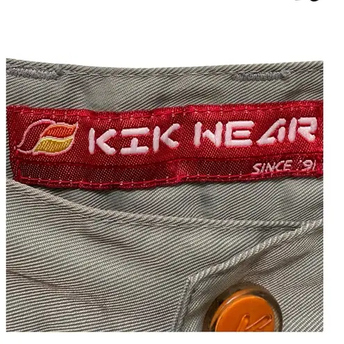 Vintage Kikwear Y2k Wide Leg Parachute Pants Size 28 Gray