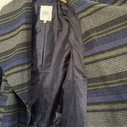 Jack by BB Dakota  Striped Waterfall Belted Jacket Draped Open Front Boho‎ SMALL