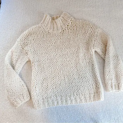 Just Female Cookie Knit Sweater Small White