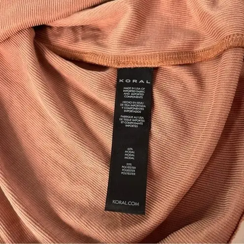 Koral Size S Pink Sand Storm Marlow Long Sleeve Top Gym Active Open Back Relaxed