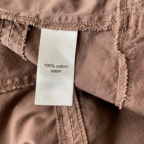 Maurices Women's Brown Jacket Ruched 3/4 Sleeve Pockets Boho Grunge Y2K M