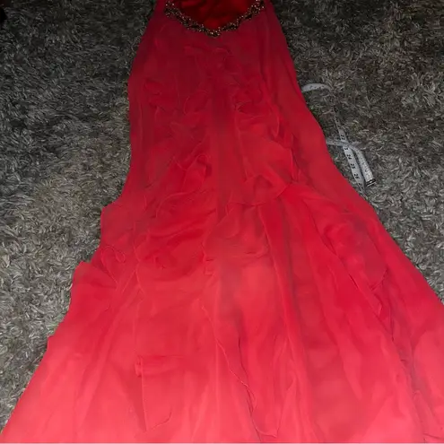 Blondie Nites  coral prom dress size 1