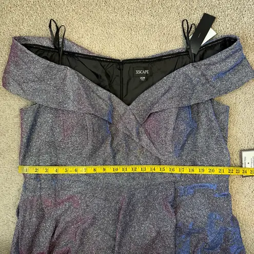 XScape 3350X Off The Shoulder Gown Iridescent Glitter 20W