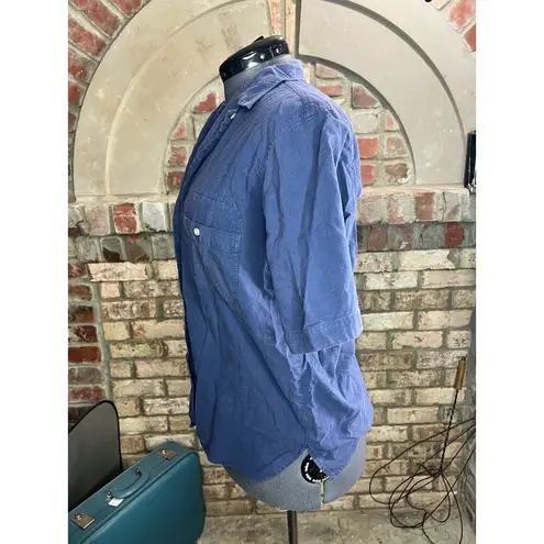 Woolrich shirt button up navy blue