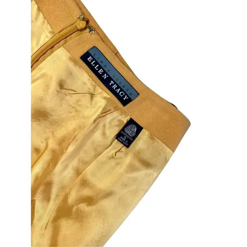 Linda Allard Ellen Tracy Lined Crepe Wool Straight Pencil Skirt 16 NWT MSRP $155 Orange