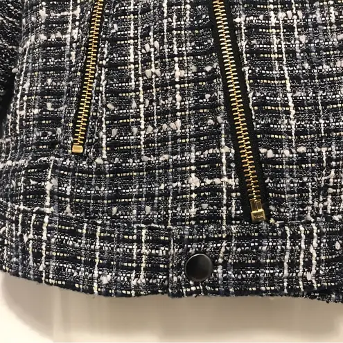 Sundays bliss lined jacket navy zip up top blazer size small