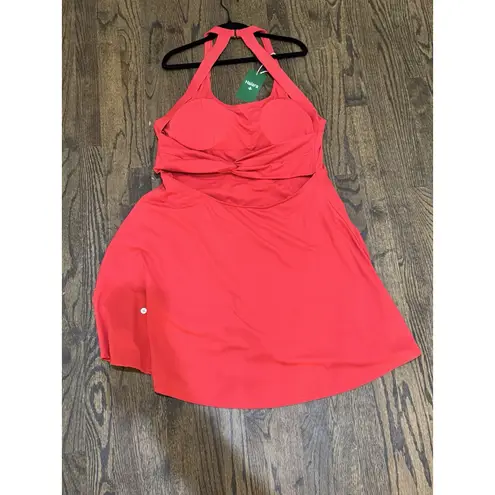 Halara Airy Backless Twisted Cool Touch Easy Peezy Active Dress Size 2X Red