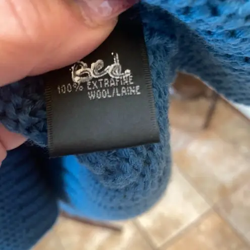 Lafayette 148 NWOT NY FINE WOOL BLUE CARDIGAN SIZE L