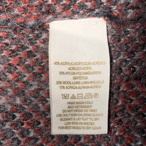 Free People  Boho Alpaca Cardigan Long Wool Blend Open Front Multicolor Aztec S