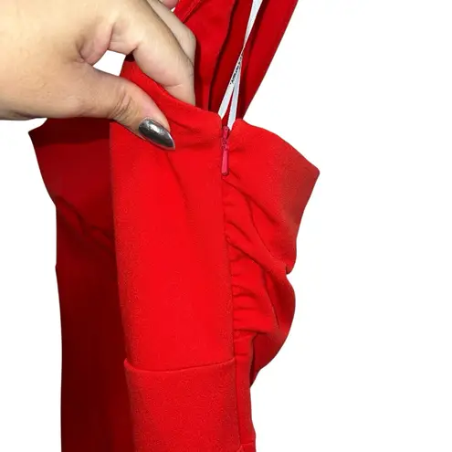 Katie May NEW NWT X REVOLVE Edgy One Shoulder Maxi Gown In Cherry Red