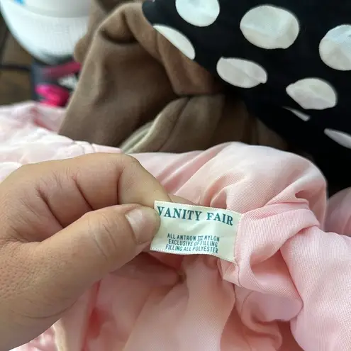 Vanity Fair Vintage Nylon Quilted Housecoat Robe Light Pink 14