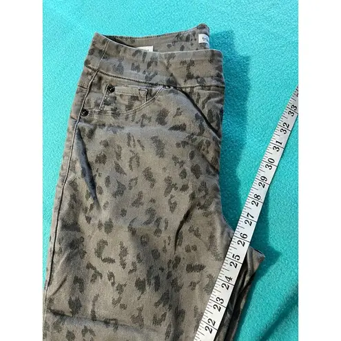 Tribal Audrey Women Sz 4 Jeggings Jeans Pants Mid Rise Ankle Leopard Pull On