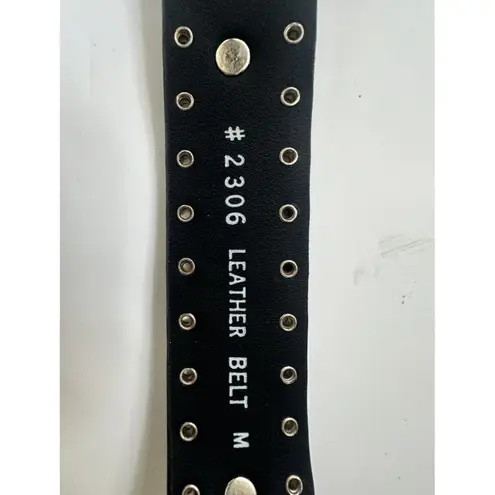 Womens Motorcycle Black Leather~Belt~Studded Cowgirl~Old Stock Genuine Medium