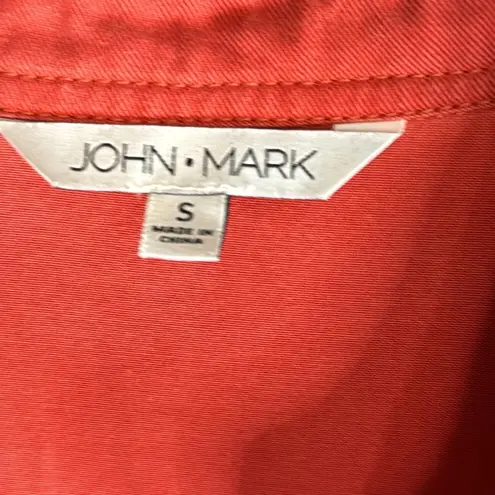 John Mark  Orange Long Sleeve Dress 100% Tencel Size Small