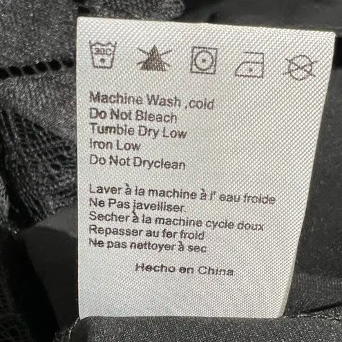 Foxie Dox Florence Lace & Swiss Dot Maxi Dress Large Whimsygoth Dark Fairy