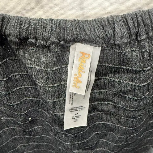 Raisin's  Curve Tropica Dress Swim Cover Up Black Plus Size 2X New high-low hem