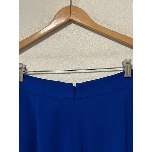 Dress the Population NEW Size Large Flare Pants Blue Business Party Club Preppy